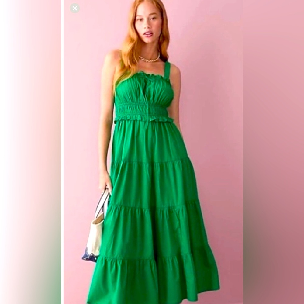 Chelsea & Theodore Vibrant Green Maxi Dress